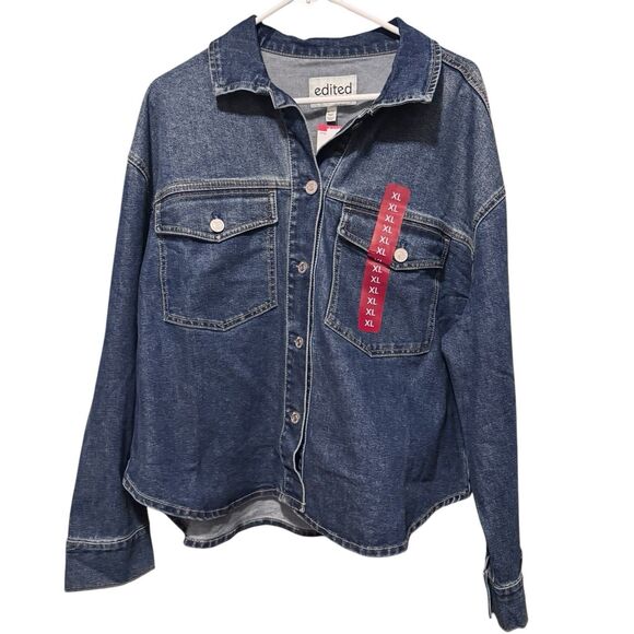 Edited by Remi Bader Women's Denim Jacket Top, Sz varies Casual Biker Layer New - Picture 1 of 14